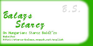 balazs starcz business card